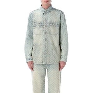Misbhv Monogram Patterned Button-Up Overshirt - NWT